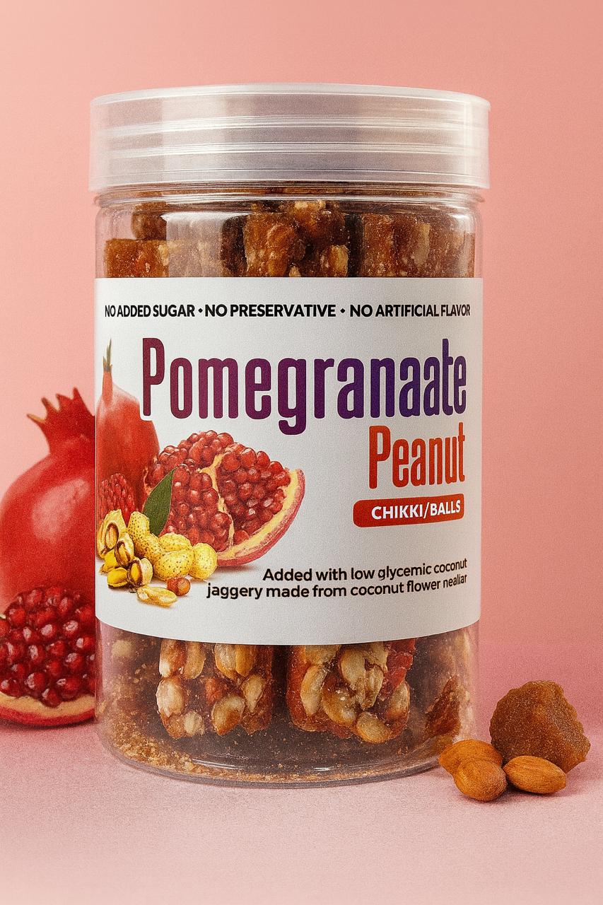 Coconut Neera Pomegranate Peanut Chikki