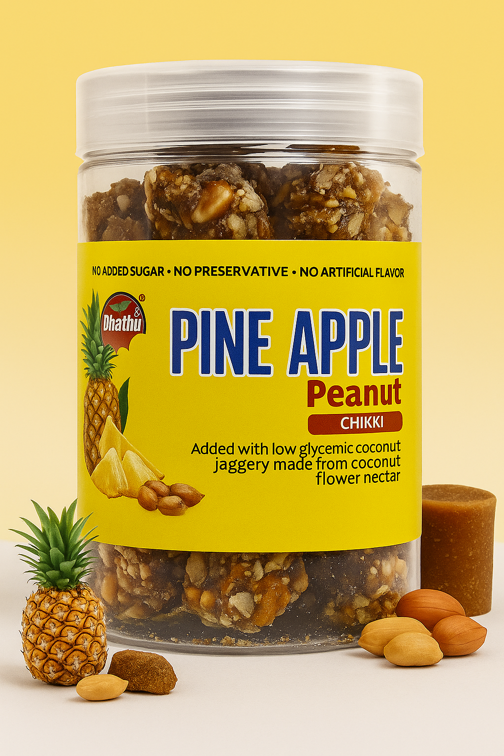 Coconut Neera Pineapple Peanut Chikki