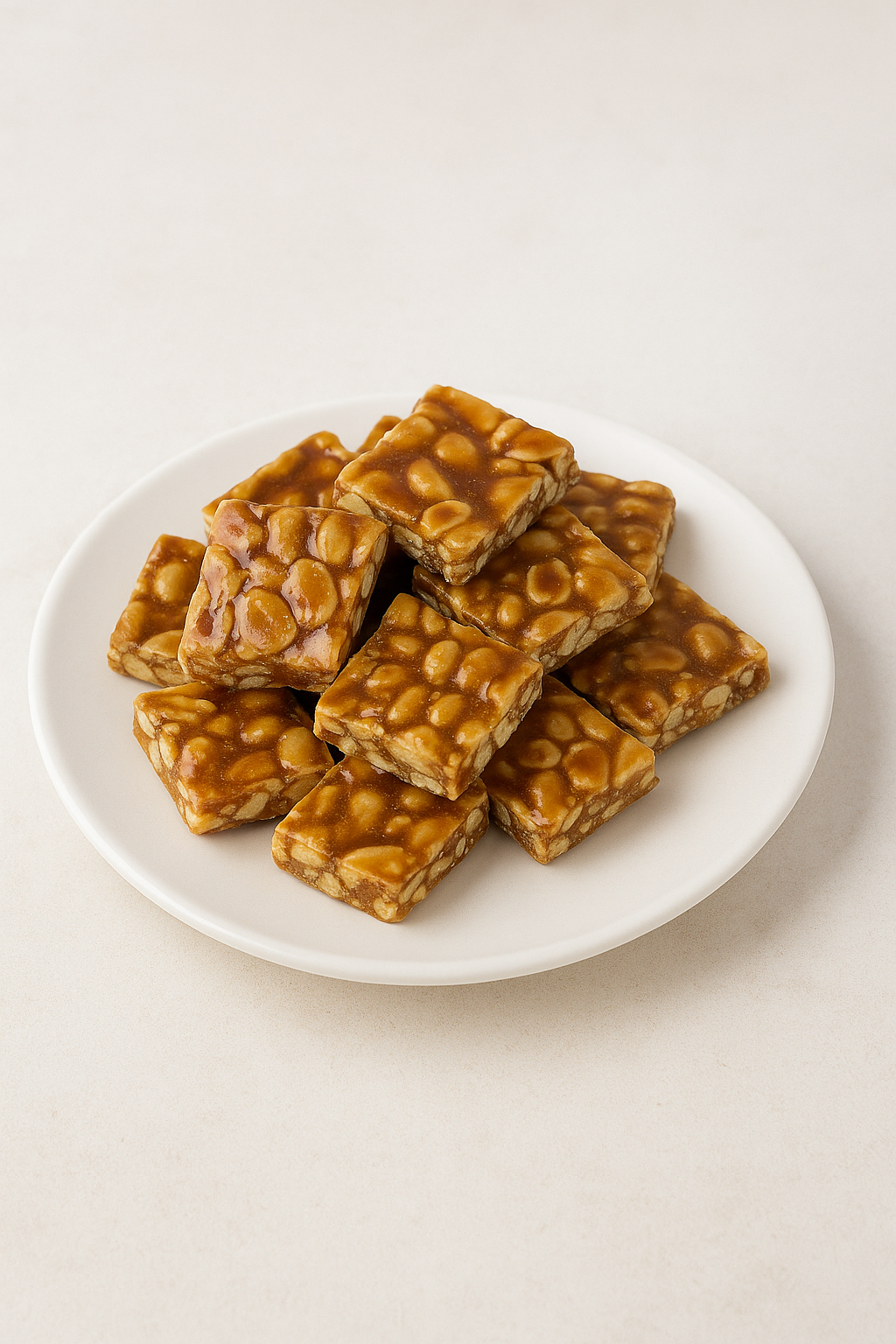 Coconut Neera Peanut Chikki (Squares)