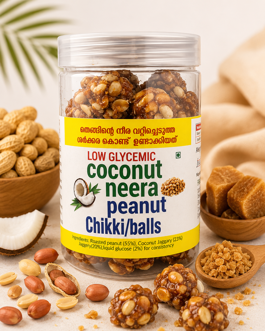 Coconut Neera Peanut Chikki