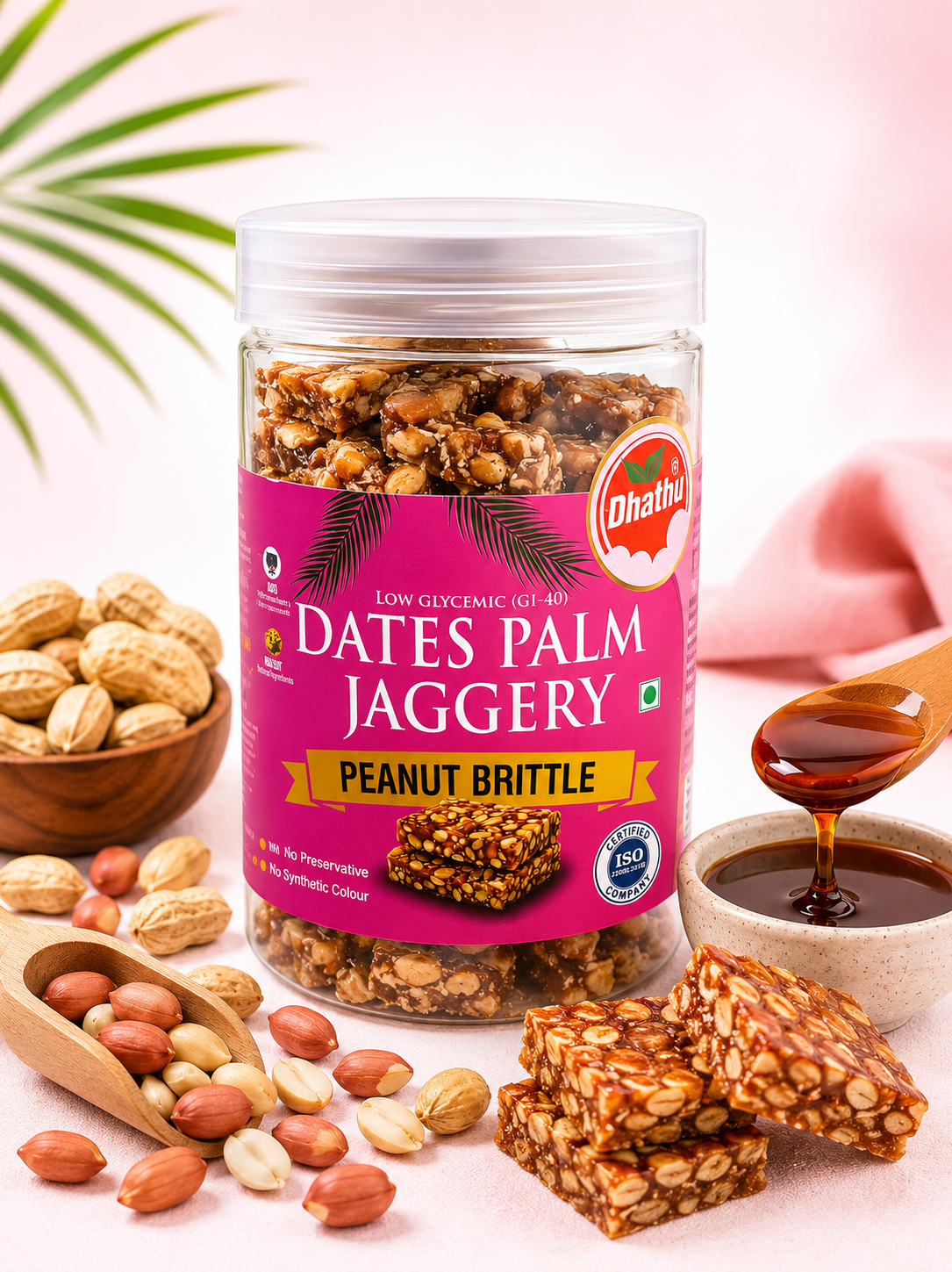 Dates Palm Jaggery Peanut Chikki - 250g