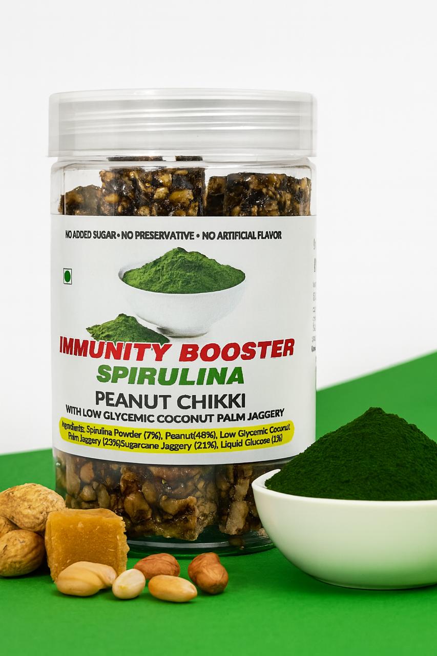 Coconut Neera Spirulina Peanut Chikki