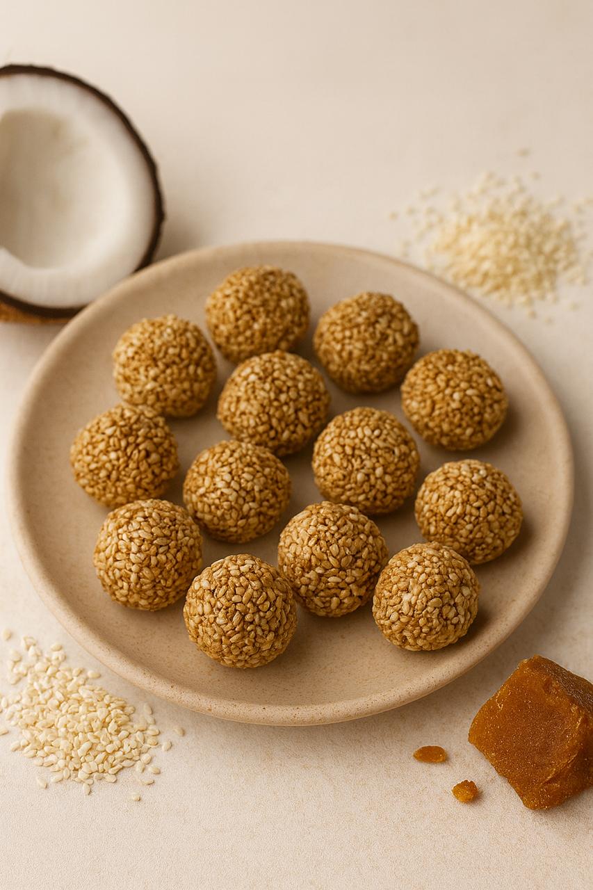 Coconut Neera White Sesame Balls